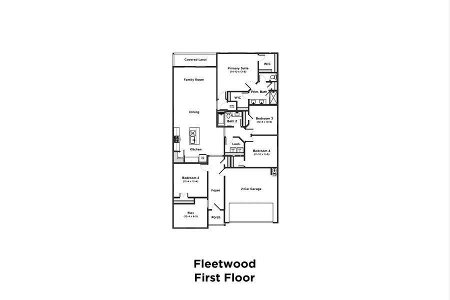 2D floor plan layout for the Fleetwood by DRB Homes in Panther Creek, Jacksonville, FL (Image 3). 2D floor plan layout for the Fleetwood by DRB Homes in Panther Creek, Jacksonville, FL (Image 3).