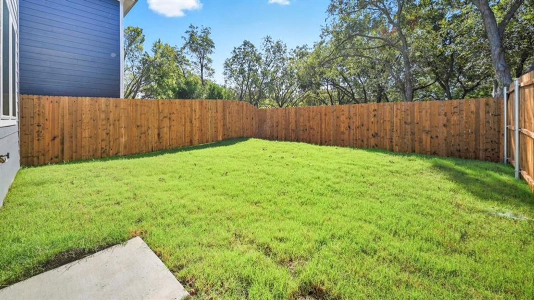 View of fenced backyard View of fenced backyard