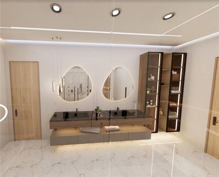 Furnished interior view inside a new home in , Atlanta (Image 9).