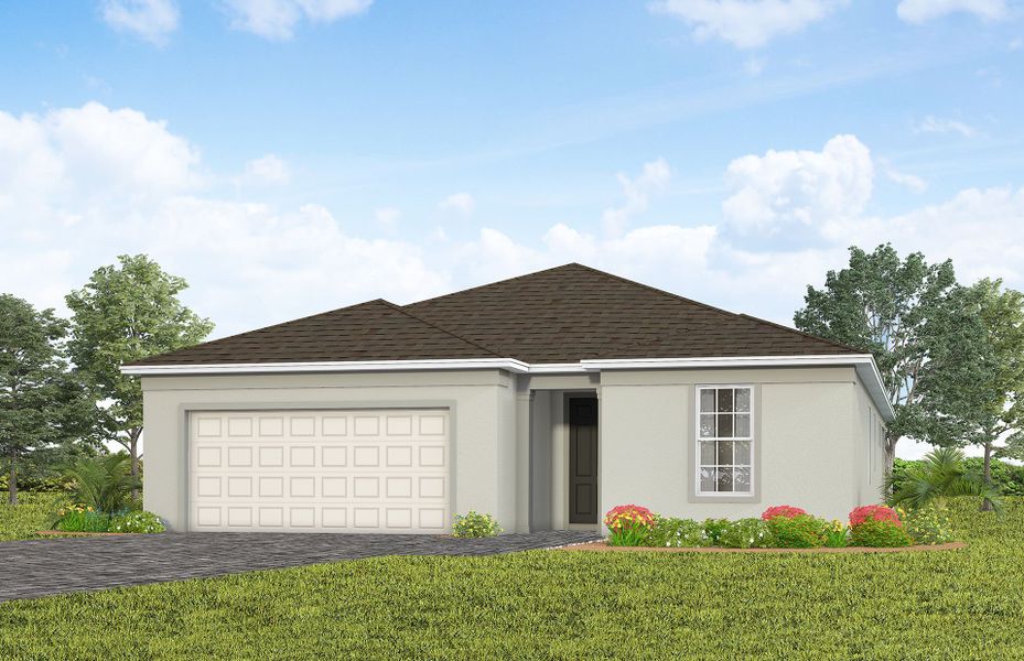 Representative exterior photo of a completed home built from the Prosperity by Del Webb in Del Webb Lakehaven, Clermont, FL (Image 18). Representative exterior photo of a completed home built from the Prosperity by Del Webb in Del Webb Lakehaven, Clermont, FL (Image 18).