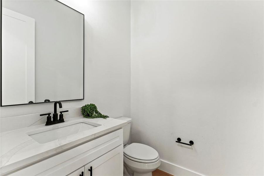 Bathroom with vanity and toilet Bathroom with vanity and toilet