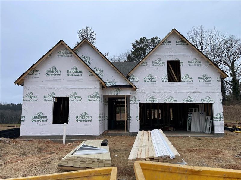 In-progress construction of a new home in , Gainesville, GA (Image 4).