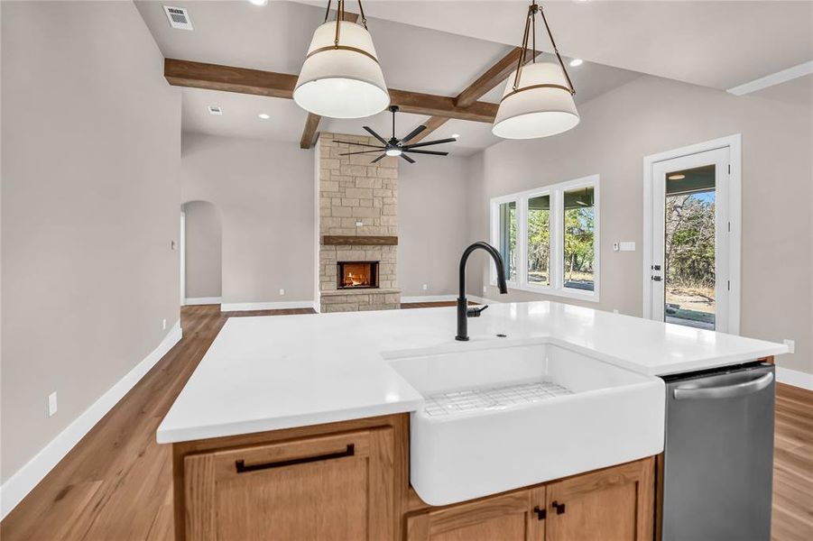 Furnished interior view inside a new home in , Azle (Image 7).