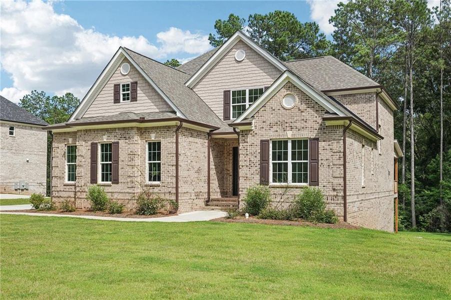 Front exterior of a new home in , Douglasville, GA, highlighting curb appeal (Image 2).