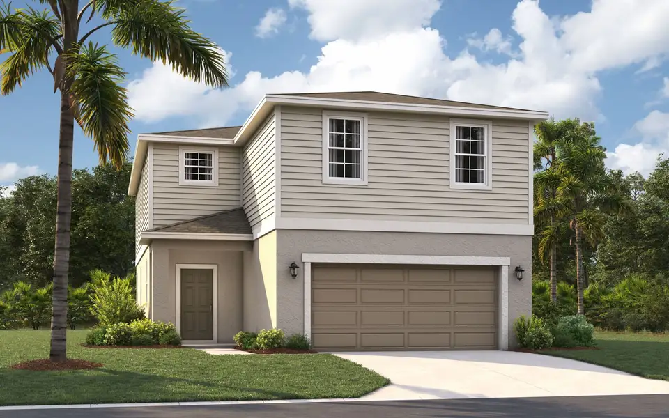 Representative exterior photo of a completed home built from the The Jensen by Stanley Martin Homes in Watermark, Cocoa, FL (Image 1).