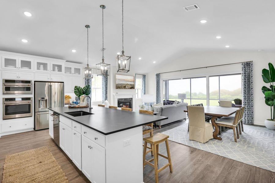 Kitchen overlooking great room