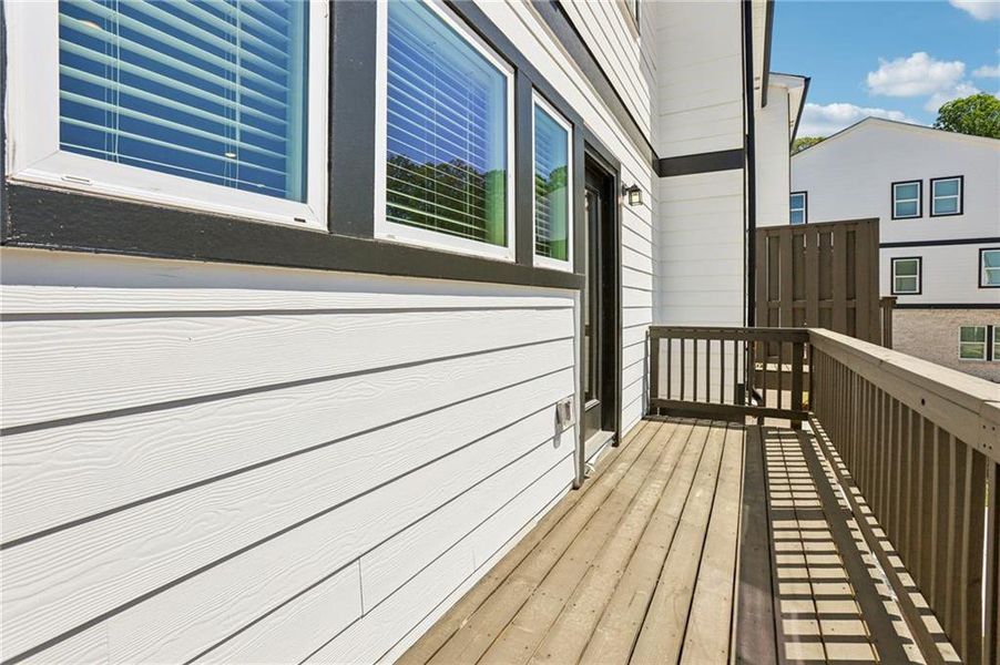 Exterior details and patio area of a home in Hemingway - Highland Series, Cumming (Image 3). Exterior details and patio area of a home in Hemingway - Highland Series, Cumming (Image 3).
