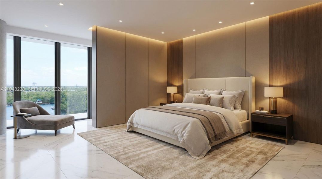 Furnished interior view inside a new home in , Hollywood (Image 5).