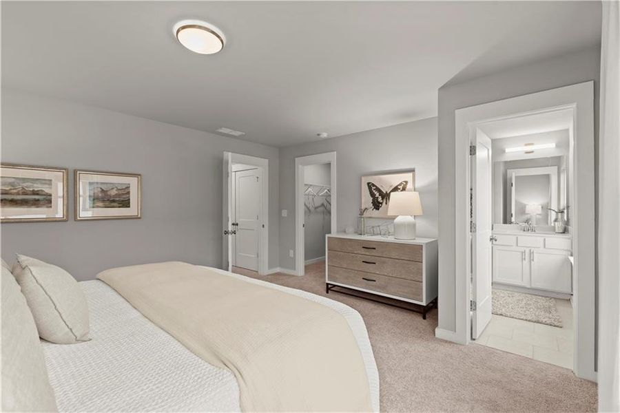 Furnished interior view inside a new home in One Riverside West, Atlanta (Image 42).