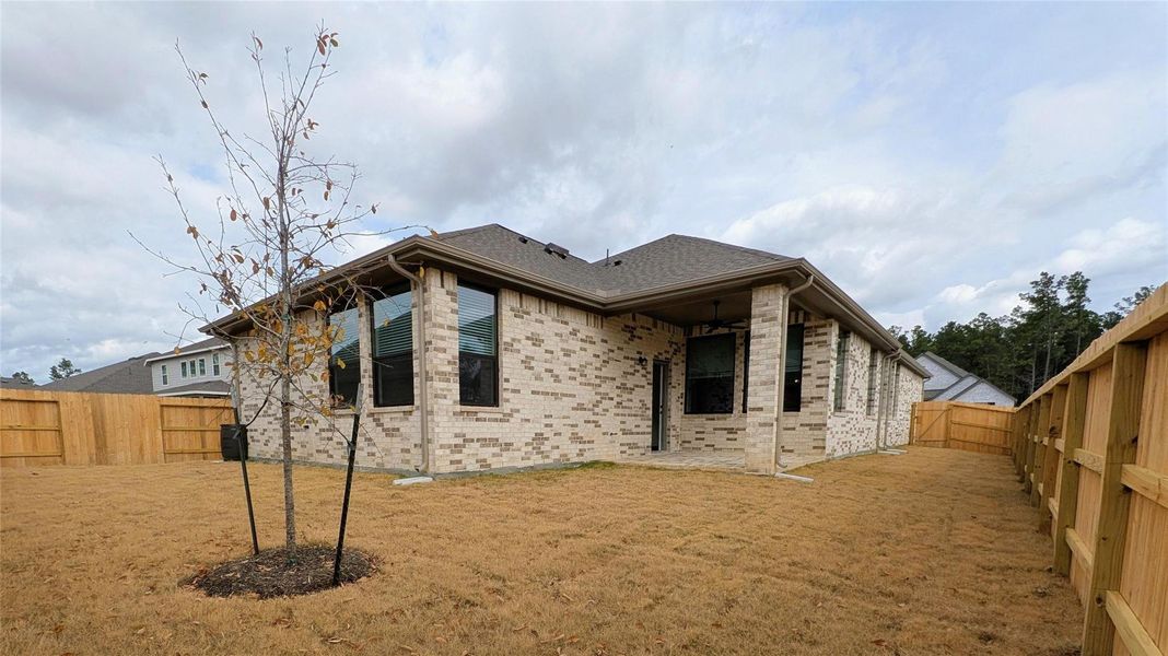Exterior details and patio area of a home in Artavia, Conroe (Image 4).
