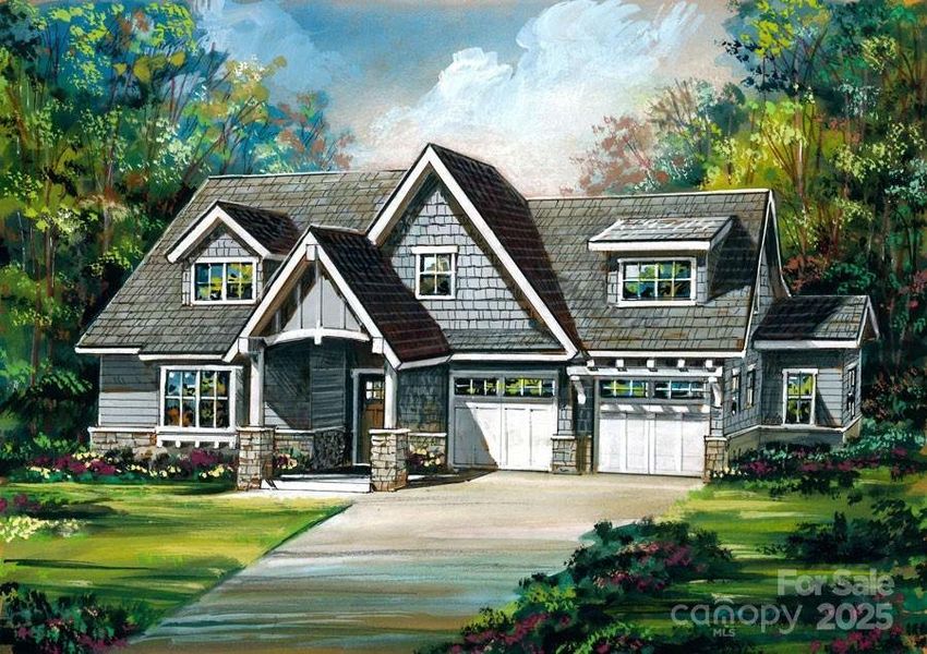 Exterior rendering of this home design in , Asheville, NC (Image 1).