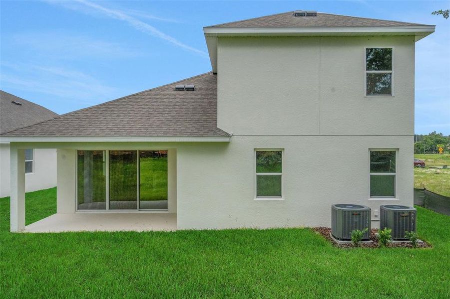 Exterior details and patio area of a home in Crossroads at Kelly Park, Apopka (Image 23). Exterior details and patio area of a home in Crossroads at Kelly Park, Apopka (Image 23).