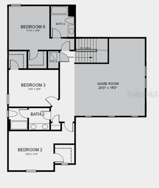 2D floor plan layout of this home in Cassia at Skye Ranch, Sarasota, FL (Image 5). 2D floor plan layout of this home in Cassia at Skye Ranch, Sarasota, FL (Image 5).