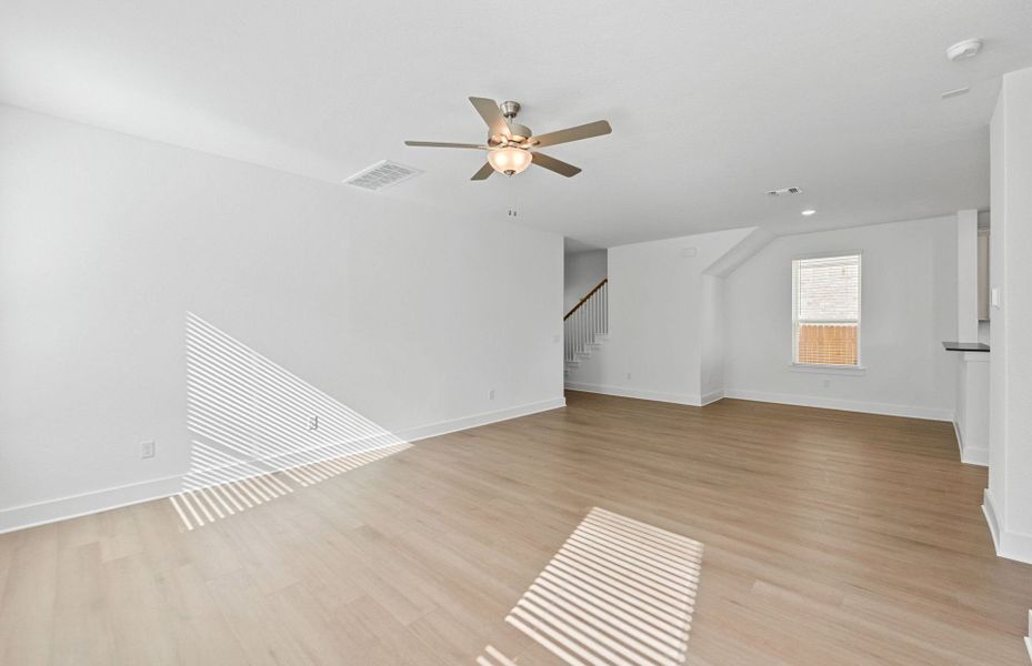 Spacious, unfurnished interior of a new home in Saddleback at Santa Rita Ranch, Liberty Hill (Image 12). Spacious, unfurnished interior of a new home in Saddleback at Santa Rita Ranch, Liberty Hill (Image 12).
