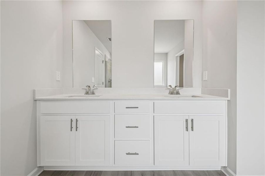 Furnished interior view inside a new home in Creekside at Oxford Park, Fairburn (Image 10).