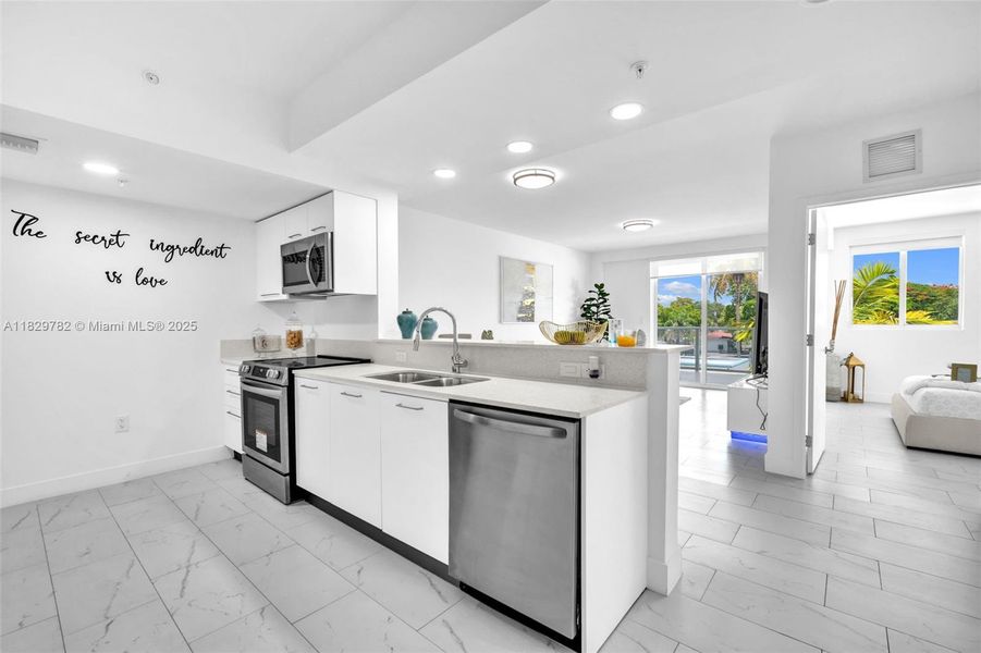 Furnished interior view inside a new home in , Hollywood (Image 2).