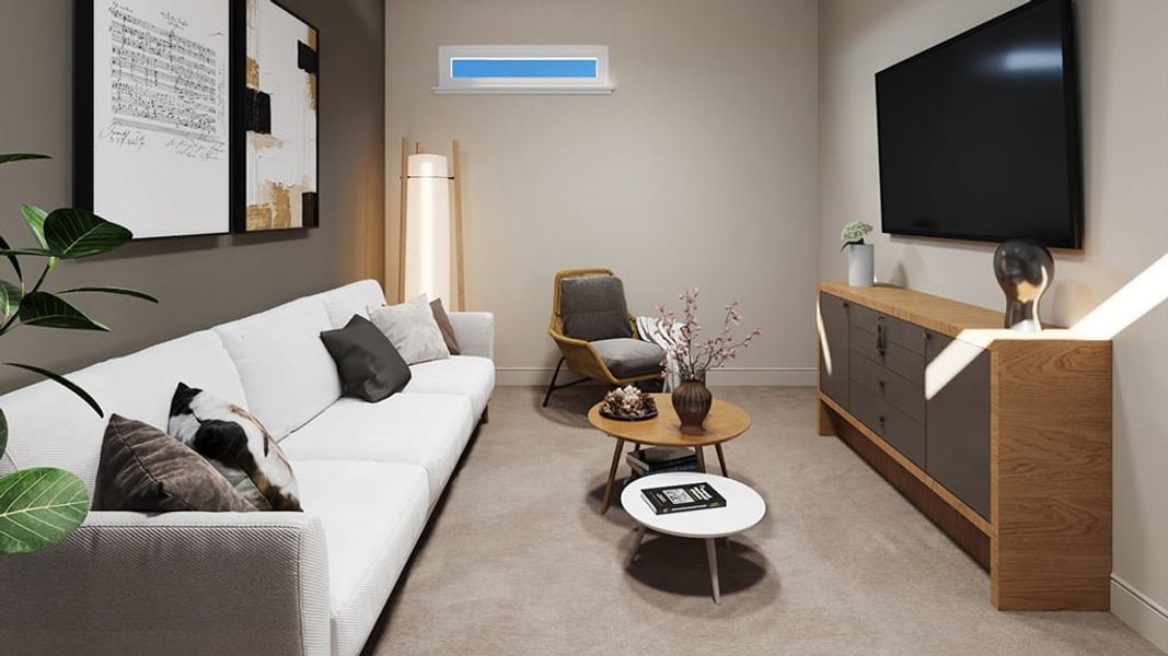 Representative furnished interior of a home built from the Genoa by Taylor Morrison in Esplanade at McKinnon Groves, Winter Garden (Image 7).