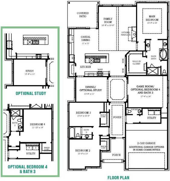 2D floor plan layout of this home in Artavia, Conroe, TX (Image 4).