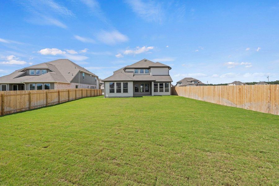 Rear of Home and Private Backyard