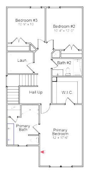 2D floor plan layout of this home in Central Creek, Goose Creek, SC (Image 3).