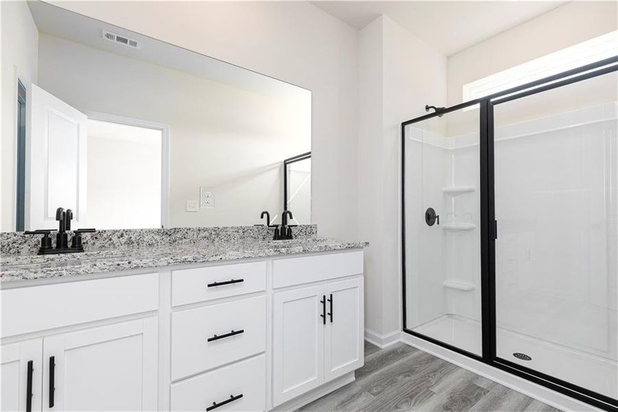 Furnished interior view inside a new home in Lake Preserve at Jackson Trail, Jefferson (Image 6). Furnished interior view inside a new home in Lake Preserve at Jackson Trail, Jefferson (Image 6).