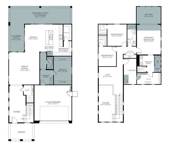 2D floor plan layout of this home in Mesquite at North Creek, Queen Creek, AZ (Image 5). 2D floor plan layout of this home in Mesquite at North Creek, Queen Creek, AZ (Image 5).