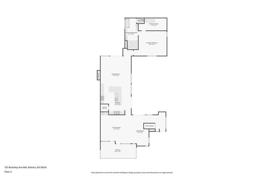 2D floor plan layout of this home in , Atlanta, GA (Image 4).