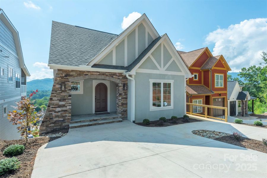 Front exterior of a new home in , Black Mountain, NC, highlighting curb appeal (Image 1). Front exterior of a new home in , Black Mountain, NC, highlighting curb appeal (Image 1).