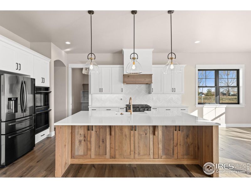 Kitchen Island with hidden storage cabinets