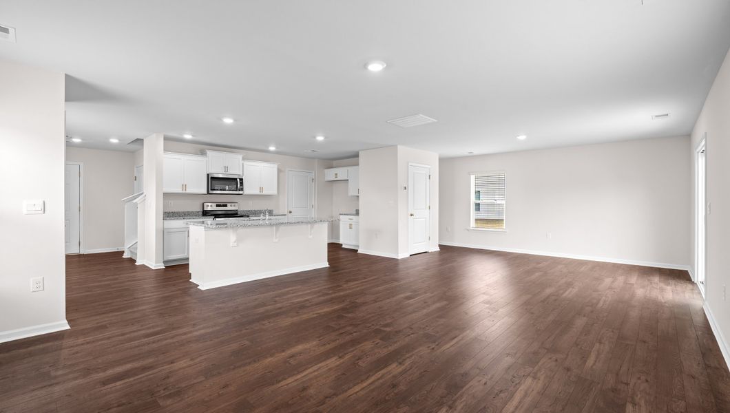 Representative unfurnished interior of a home built from the ELSTON by D.R. Horton in Harrier Point, Woodruff (Image 15).