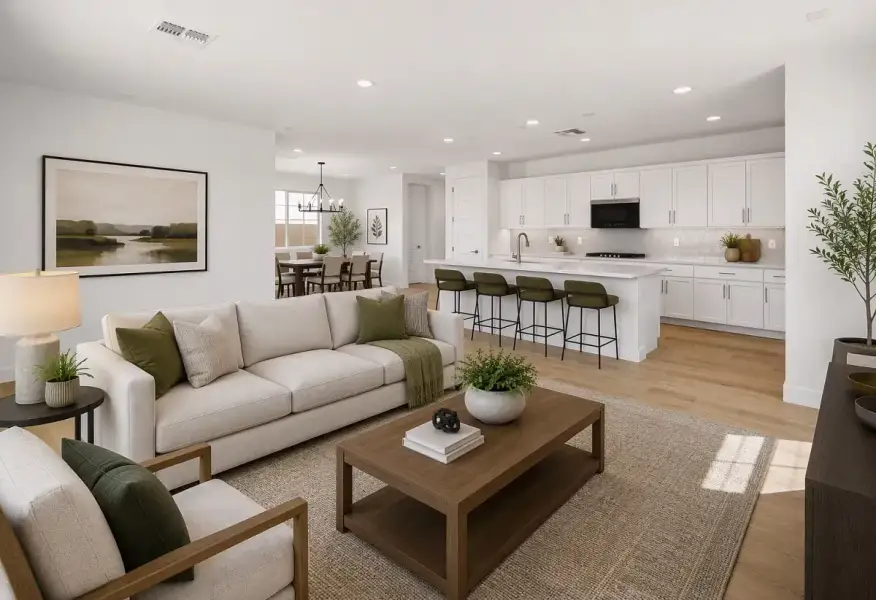 Great Room Virtually Staged - 3 of 12
