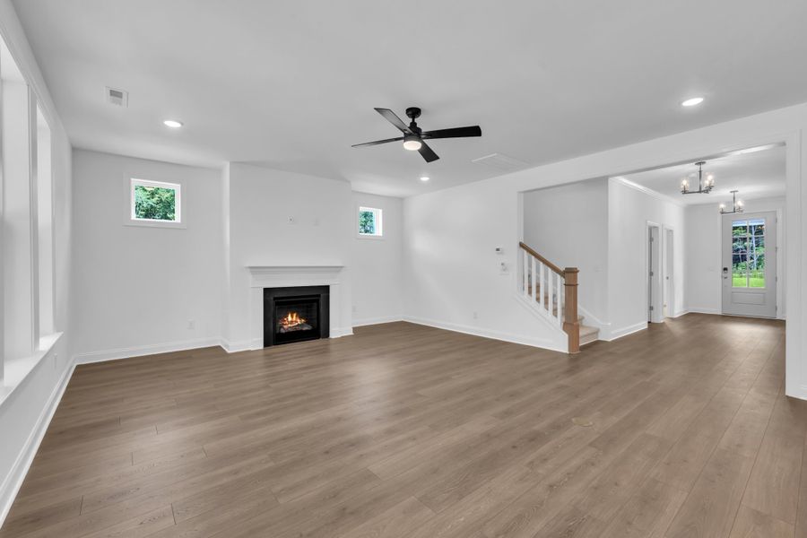 Representative unfurnished interior of a home built from the The Hampton by RobuckHomes in Kennebec Crossing, Angier (Image 105). Representative unfurnished interior of a home built from the The Hampton by RobuckHomes in Kennebec Crossing, Angier (Image 105).