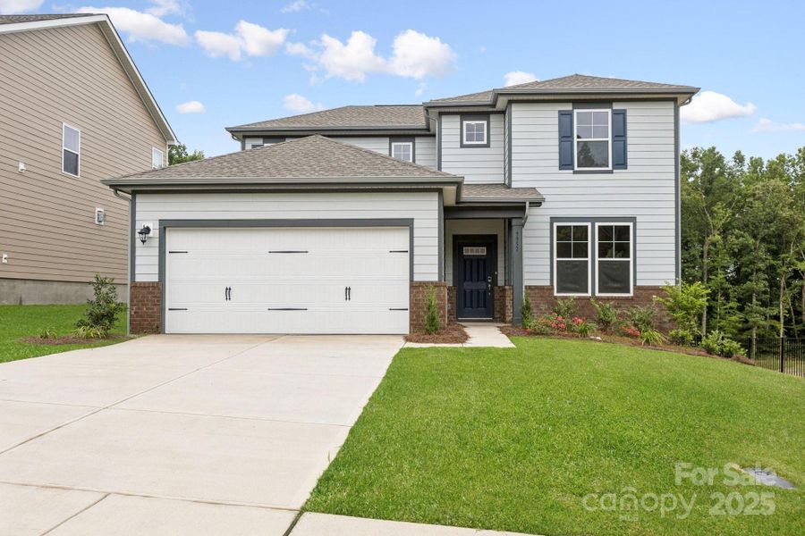 Front exterior of a new home in Cannon Manor, Kannapolis, NC, highlighting curb appeal (Image 2).