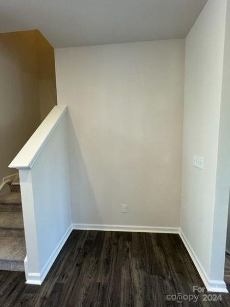 Area for desk or shelves