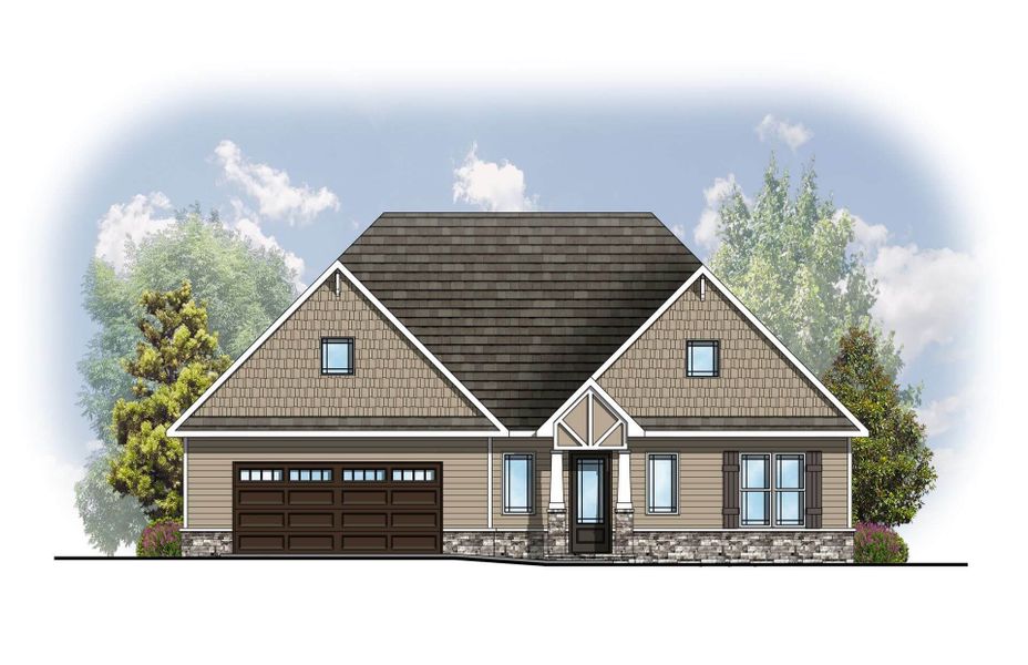 Representative rendering of the exterior for the Laurel I by Cook Bros. Homes (Image 11).