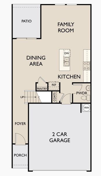 2D floor plan layout for the Echo by Starlight Homes in Hawks Run, Kissimmee, FL (Image 3).
