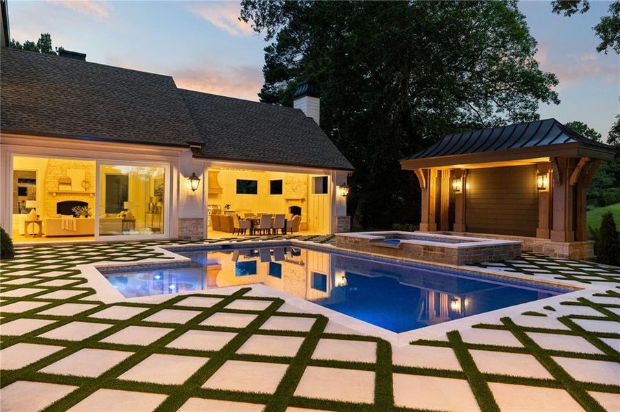 Exterior details and patio area of a home in , Canton (Image 47).