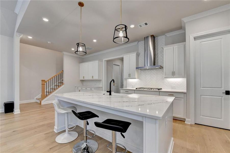 Furnished interior view inside a new home in Ellington Townhomes, Suwanee (Image 8).