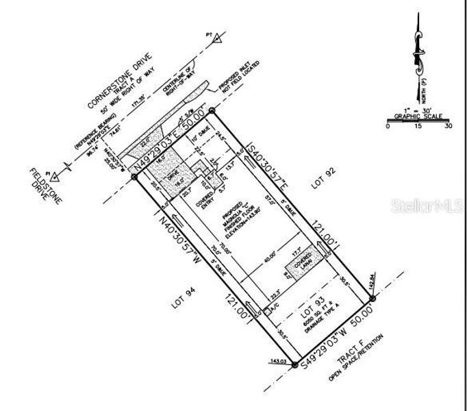 2D floor plan layout of this home in Waterstone, Groveland, FL (Image 3).