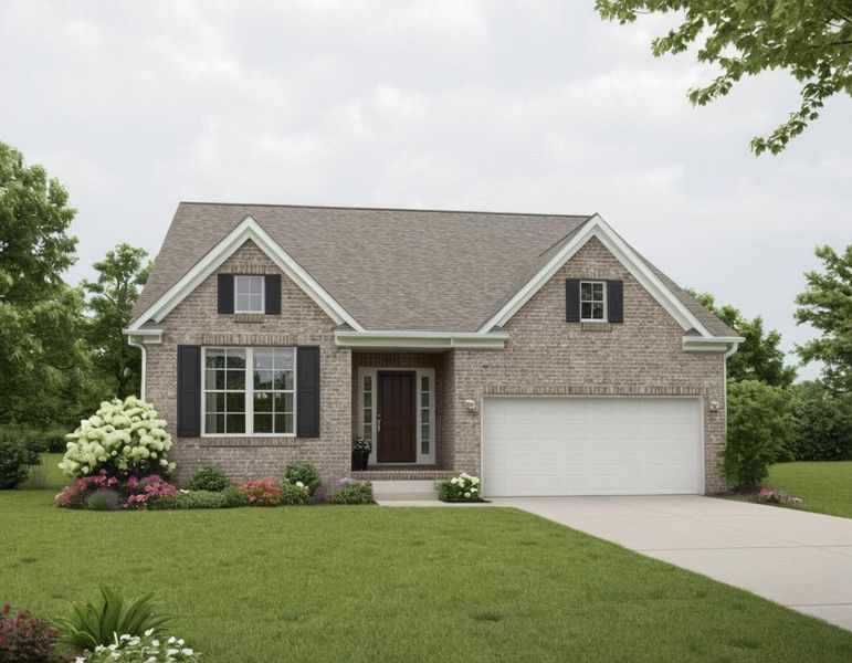 Front exterior of a new home in The Retreat at Norman Farm, Hendersonville, TN, highlighting curb appeal (Image 23).