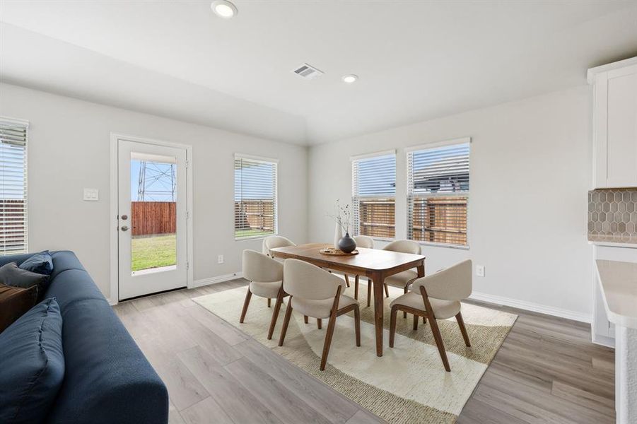 Furnished interior view inside a new home in Trails of Lavon - Signature Series, Lavon (Image 10). Furnished interior view inside a new home in Trails of Lavon - Signature Series, Lavon (Image 10).