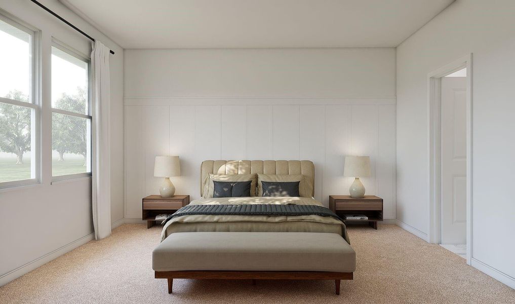 Spacious primary suite (*Artist rendering used for illustration purposes only.)