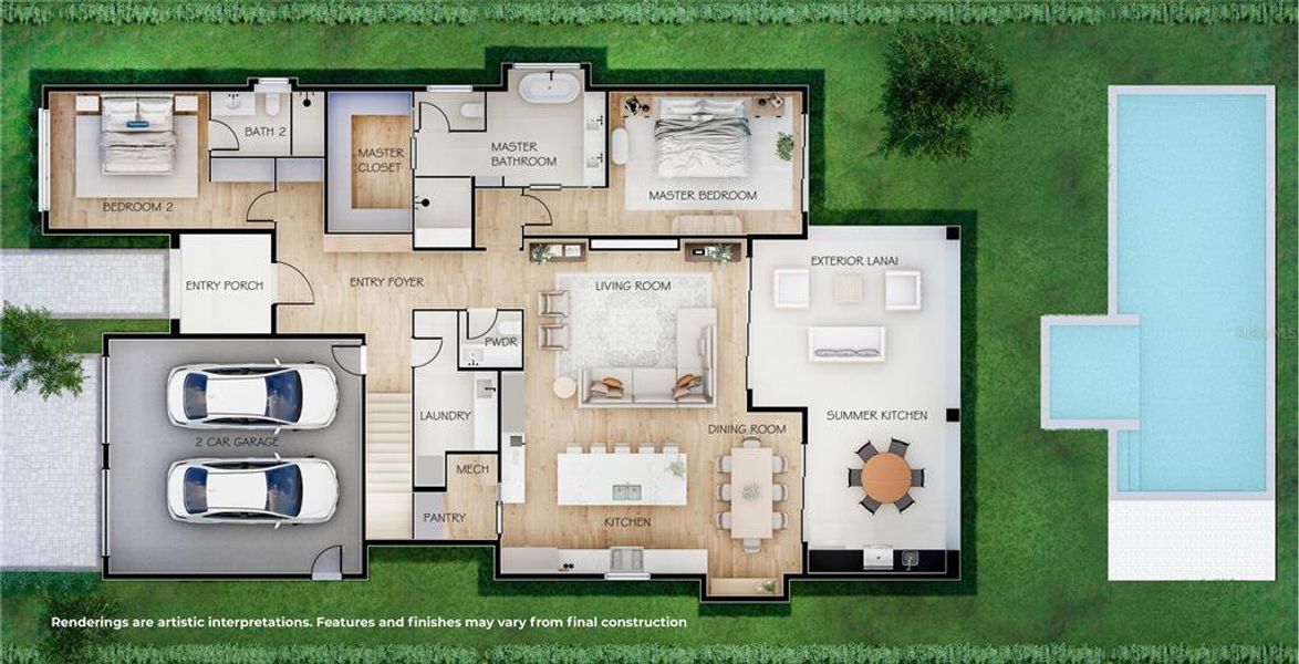 2D floor plan layout of this home in , Winter Park, FL (Image 3). 2D floor plan layout of this home in , Winter Park, FL (Image 3).