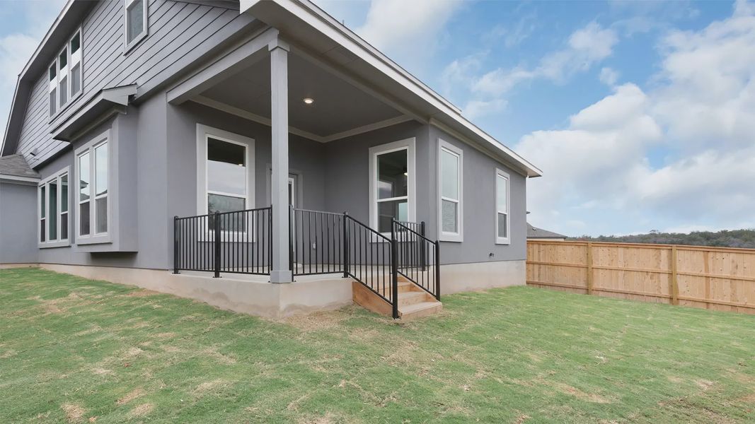 Exterior details and patio area of a home in Nolina, Georgetown (Image 4).