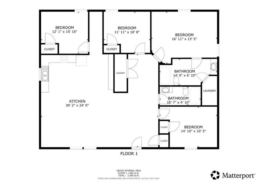 2D floor plan layout of this home in , Monroe, GA (Image 3).