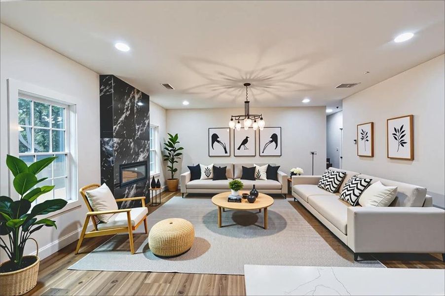 Furnished interior view inside a new home in , Stockbridge (Image 13).