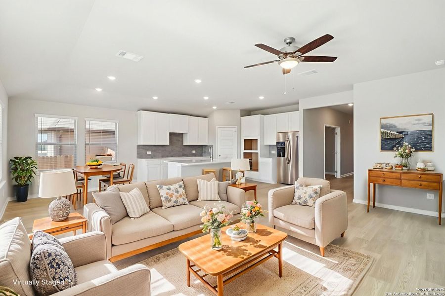 Furnished interior view inside a new home in Legendary Trails - Classic Series, Cibolo (Image 6). Furnished interior view inside a new home in Legendary Trails - Classic Series, Cibolo (Image 6).