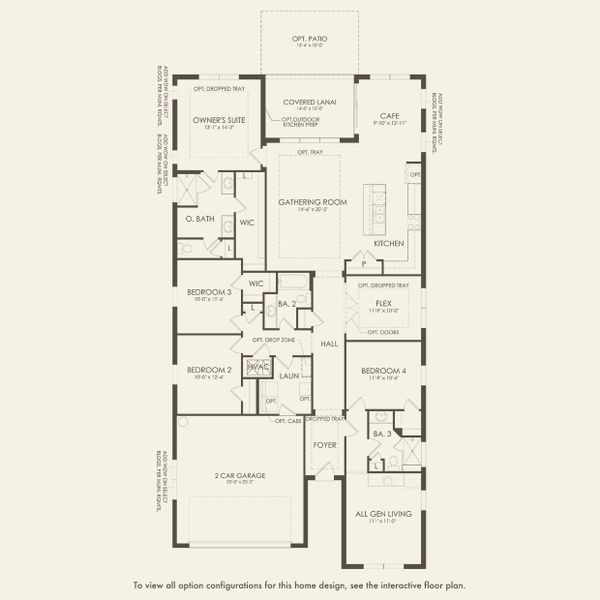 2D floor plan layout for the Concord by Pulte Homes in Avera, Orlando, FL (Image 5).