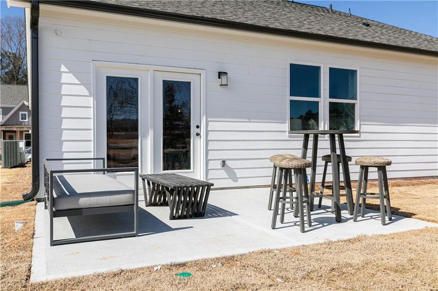Exterior details and patio area of a home in Madison at Buice Lake, Acworth (Image 22). Exterior details and patio area of a home in Madison at Buice Lake, Acworth (Image 22).