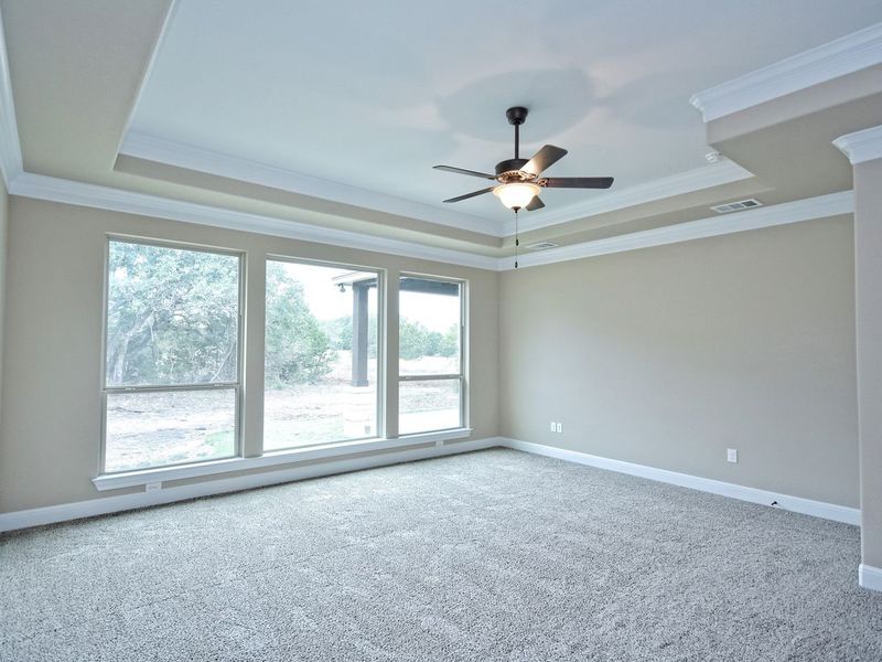 Representative unfurnished interior of a home built from the Madera II by Giddens Homes in Scofield Farms Estates, Georgetown (Image 394).